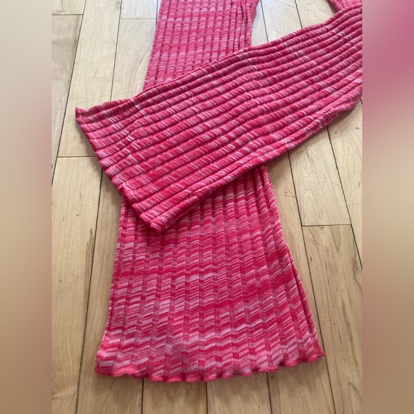 BNWT ZARA Ribbed High Rise Flare Pant, stretch, pull-on - Picture 2 of 7